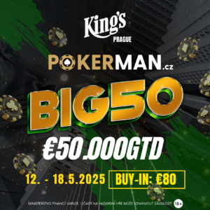 King's Prague: Další Pokerman BIG50 je tu! Bude zase mega overlay? King's Prague: Další Pokerman BIG50 je tu! Bude zase mega overlay?