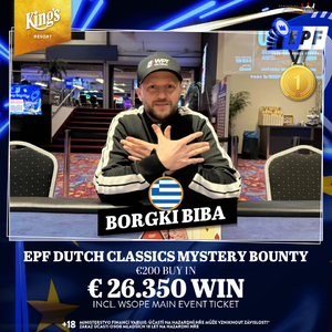 King's Resort: V EPF Dutch Classics Mystery Bounty byl nejlepší Čech Raptor