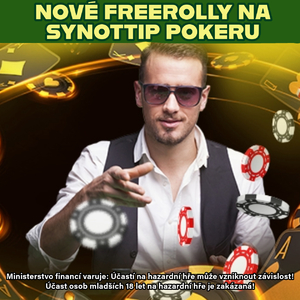 Novinka! Každý den si na Synottip Pokeru zahrajete pět freerollů!