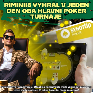 SynotTip.cz: Riminii8 vyhrál v jeden den oba hlavní poker turnaje! SynotTip.cz: Riminii8 vyhrál v jeden den oba hlavní poker turnaje!