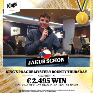 King's Prague: Pšššt! Mystery Bounty Thursday si podmanil Jakub Schon!
