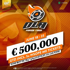 King's Resort: OLA Poker Tour – vydejte se za velkým pokerovým dobrodružstvím s GTD €500 000! King's Resort: OLA Poker Tour – vydejte se za velkým pokerovým dobrodružstvím s GTD €500 000!