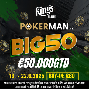 King's Prague: Červnový BIG50 garantuje 1.250.000 Kč! Začínáme v pondělí King's Prague: Červnový BIG50 garantuje 1.250.000 Kč! Začínáme v pondělí