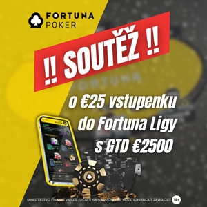 Soutěž o vstupenky do sobotního turnaje Fortuna Poker Liga 10 s GTD €2 500! Soutěž o vstupenky do sobotního turnaje Fortuna Poker Liga 10 s GTD €2 500!
