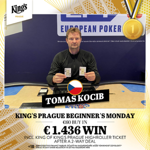 King’s Prague: Beginners Monday rozhodl český HU deal. Vítězem Tomáš Kočíb
