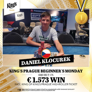 King's Prague: Českou nadvládu v Beginner's Monday korunoval výhrou Daniel Klocurek