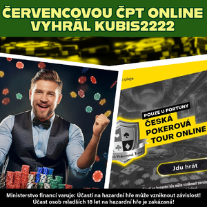 Fortuna Poker: Červencovou ČPT online vyhrál Kubis2222. O kolik je bohatší?