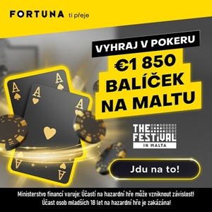Fortuna Poker: Vyhrajte balíček na The Festival a udělejte si pokerovou dovolenou na Maltě! Fortuna Poker: Vyhrajte balíček na The Festival a udělejte si pokerovou dovolenou na Maltě!