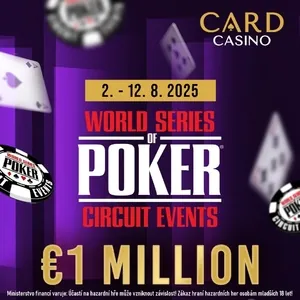 Card Casino Šamorín: Největší garanci v historii slovenského pokeru €1.000.000 má Main Event WSOPC