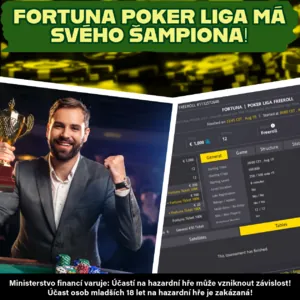 Fortuna Poker Liga má svého šampiona! Do závěrečného turnaje postoupil až z 11. místa!