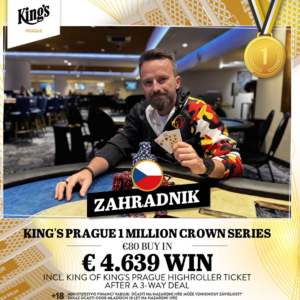 King's Prague 1 Million Crown: Zahradník se proklestil houštím soupeřů a bere zlato King's Prague 1 Million Crown: Zahradník se proklestil houštím soupeřů a bere zlato