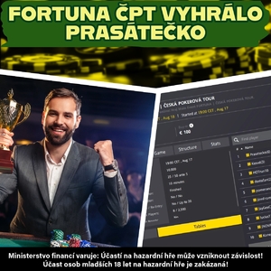 Víkendový Fortuna Poker: ČPT vyhrálo Prasátečko, DominikChmiel16 si zahrál na finalu turnaje o €100 000! Víkendový Fortuna Poker: ČPT vyhrálo Prasátečko, DominikChmiel16 si zahrál na finalu turnaje o €100 000!