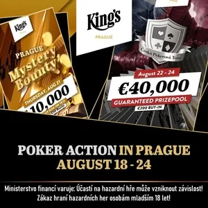 King’s Prague: Do Prahy míří Česká Pokerová Tour s garancí €40.000 King’s Prague: Do Prahy míří Česká Pokerová Tour s garancí €40.000