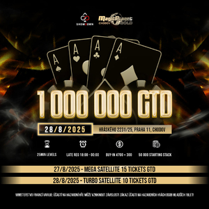 Showdown Poker Club: O 1.000.000 Kč se hraje už ve čtvrtek 28. srpna! Showdown Poker Club: O 1.000.000 Kč se hraje už ve čtvrtek 28. srpna!
