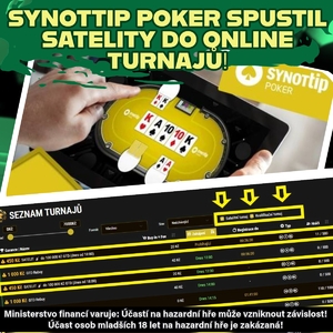 Super novinka! SynotTip Poker spustil satelity do online turnajů! Super novinka! SynotTip Poker spustil satelity do online turnajů!
