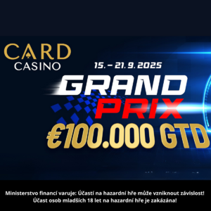 Card Casino Šamorín: přivez si z dovolené balík! Grand Prix startuje už v pondělí