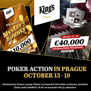 King's Prague: oblíbené stálice i návrat České Pokerové Tour
