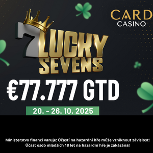 Card Casino Šamorín: Lucky Sevens s garancí €77.777