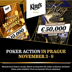 King's Prague: listopad odstartuje klasika i King of King's Prague Highroller Ed. XIV