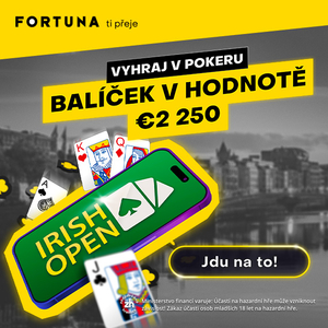 Leťte s Fortunou na legendární Irish Open 2026! Hraje se o balíčky v hodnotě €2.250