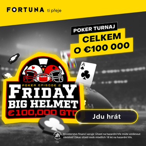 Friday Big Helmet €100K GTD: Pátek třináctého jako pokerová životní trefa?