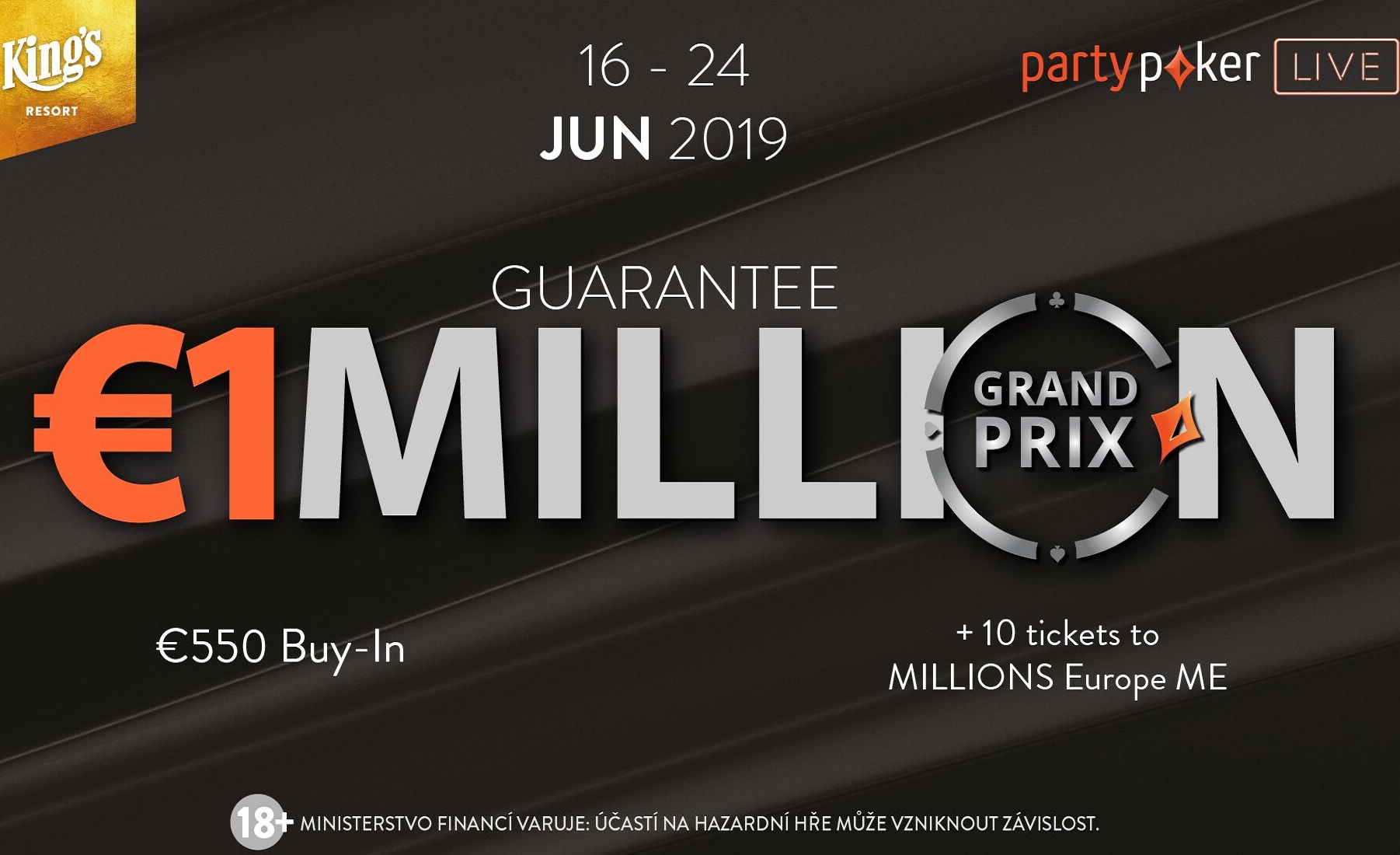 Fantazie v King's. €550 partypoker Grand Prix Million garantuje €1.103.000 Fantazie v King's. €550 partypoker Grand Prix Million garantuje €1.103.000