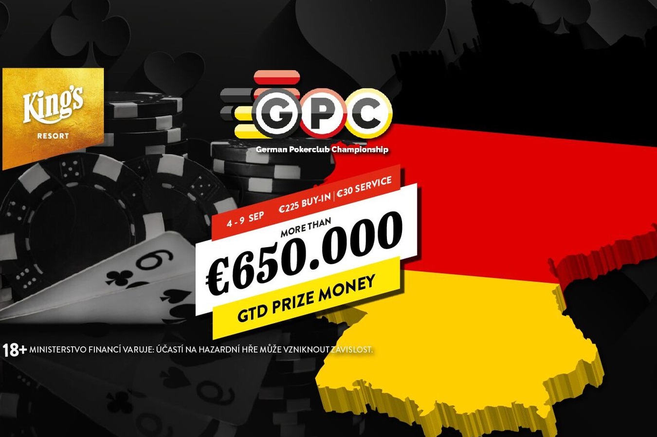 Září v King's odstartuje €255 GPC Main Eventem o garantovaných €500.000 Září v King's odstartuje €255 GPC Main Eventem o garantovaných €500.000