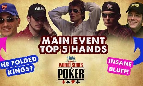 Jamie Gold, Joe Hachem či Paul Wasicka: Podívejte se na top 5 hand Main Eventu WSOP 2006