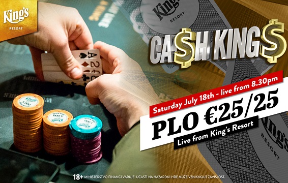 ŽIVĚ: Sobotní €25/€25 Pot-Limit Omaha Cash King's ŽIVĚ: Sobotní €25/€25 Pot-Limit Omaha Cash King's