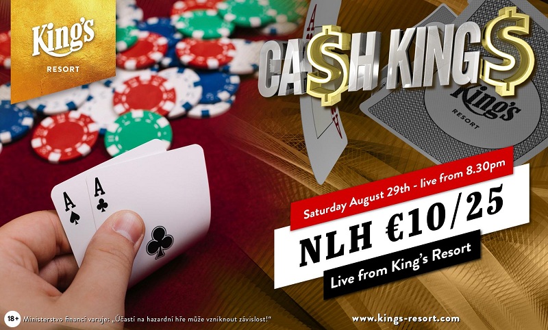 ŽIVĚ: Přímý přenos sobotních Cash King's, hraje se €10/€25 NLHE ŽIVĚ: Přímý přenos sobotních Cash King's, hraje se €10/€25 NLHE