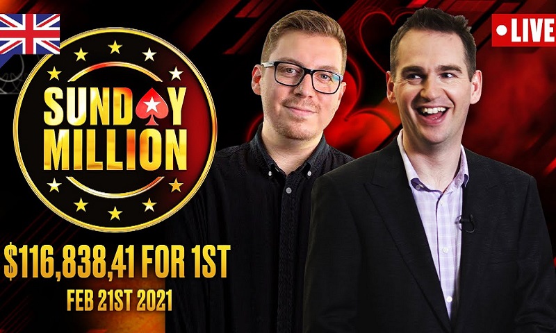 Záznam finále $109 Sunday Millionu, $116.838 pro vítěze Záznam finále $109 Sunday Millionu, $116.838 pro vítěze